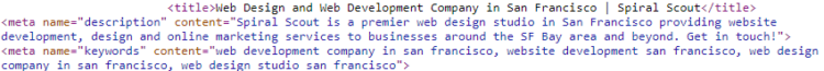 the snippet in Google search results