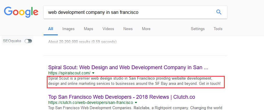 meta description